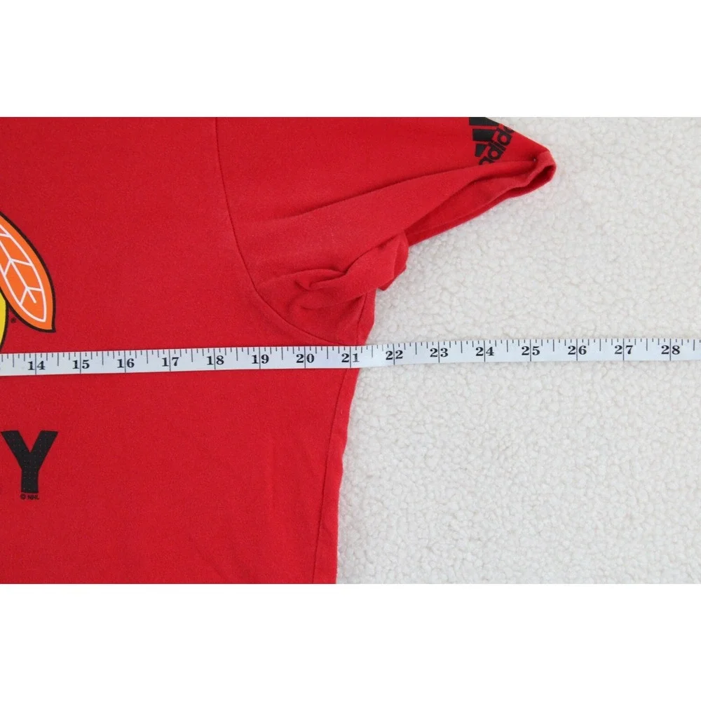Adidas Chicago Blackhawks Hockey Graphic‎ T Shirt Mens Large Red NHL